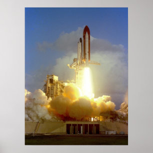 Lancering van Space Shuttle Challenger (STS-7) Poster