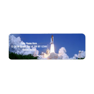 Lancering van Space Shuttle Etiket
