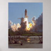 Lancering van Spaceshuttle Discovery (STS-41D) Poster (Voorkant)