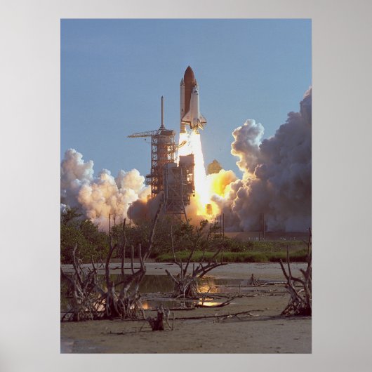 Lancering van Spaceshuttle Discovery (STS-41D) Poster (Voorkant)