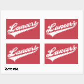 Lancers-script Rechthoekige Sticker (Vel)