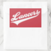 Lancers-script Rechthoekige Sticker (Tas)