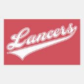 Lancers-script Rechthoekige Sticker (Voorkant)
