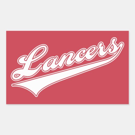 Lancers-script Rechthoekige Sticker (Voorkant)