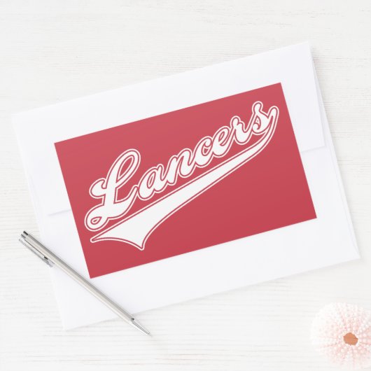 Lancers-script Rechthoekige Sticker (Envelop)