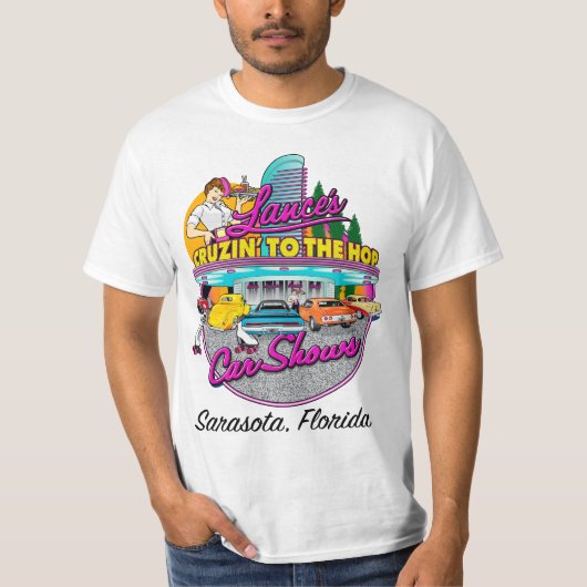 Lance's Cruising naar het Hop T-shirt (Voorkant)