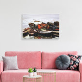 Lanchas de pesca/Fishing boats Canvas Afdruk (Insitu (Woonkamer))