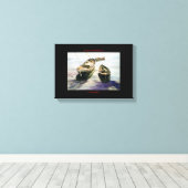 Lanchas de pesca/Vissende vaartuigen Canvas Afdruk (Insitu (Houten vloer))