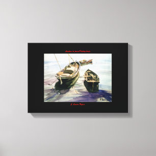 Lanchas de pesca/Vissende vaartuigen Canvas Afdruk