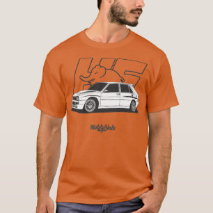 Lancia Delta HF Integrale Evo 2 zwart wit T-shirt