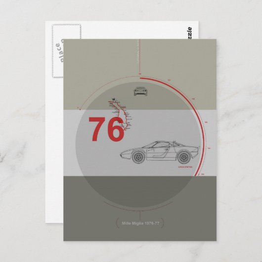 Lancia Stratos Briefkaart (Voorkant / Achterkant)