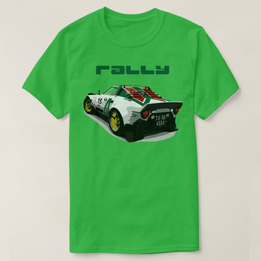 Lancia Stratos HF Rally Car T-shirt (Design voorkant)