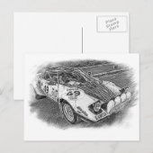 Lancia Stratus Sketch Briefkaart (Voorkant / Achterkant)
