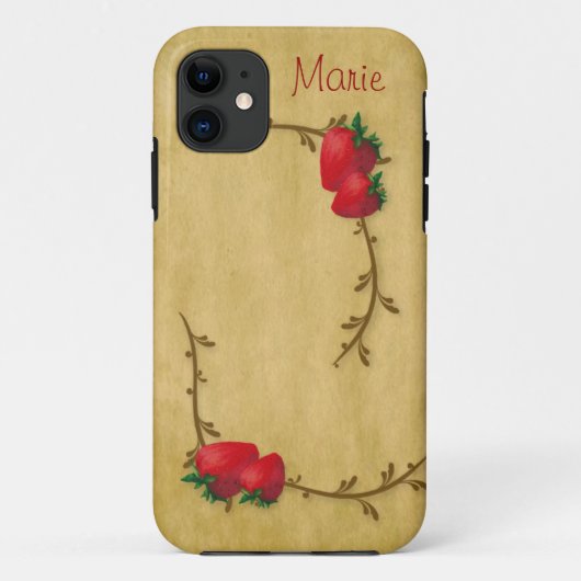 Land aardbeien Case-Mate iPhone case (Achterkant)