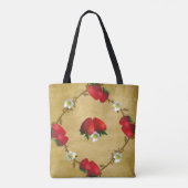Land Aardbeien Overal Print Canvas tas (Achterkant)