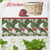 Land \ aardbeienmandje personaliseren theedoek (Gevouwen)