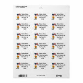 Land Amerikaanse Laarzen Retouradres Etiket (Full Sheet)