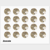 Land Angel Cat Round Return-label Ronde Sticker (Vel)
