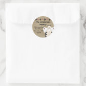 Land Angel Cat Round Return-label Ronde Sticker (Tas)