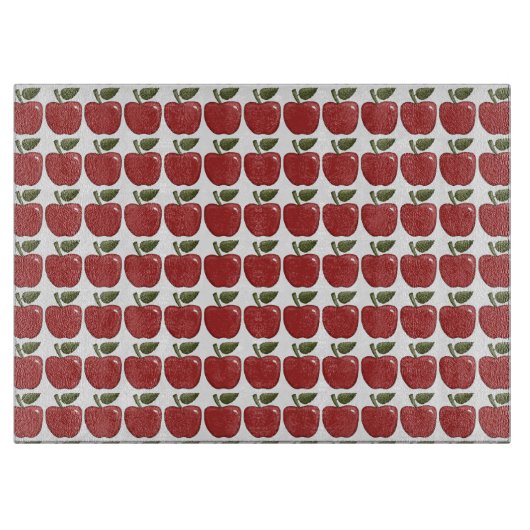 Land appel glas snijplank (Voorkant)