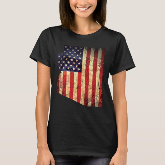  land Arizona American Flag T-shirt (Voorkant)