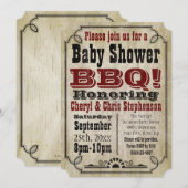  Land Baby shower BBQ Barbeque Baby-Q Kaart (Voorkant / Achterkant)