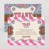 Land Baby shower, bedankt kaarten (Voorkant / Achterkant)