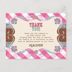Land Baby shower, bedankt kaarten