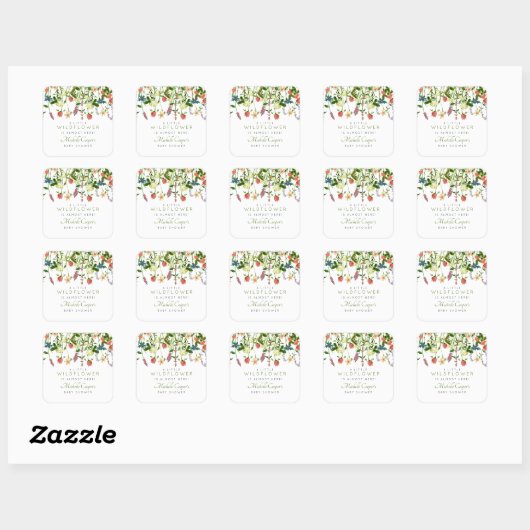 Land Baby shower Square Sticker (Vel)