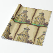 Land Barn House Cadeaupapier (Uitgerold)