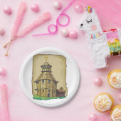 Land Barn House Papieren Bordje (Feest)