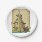 Land Barn House Papieren Bordje (Voorkant)