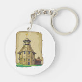 Land Barn House Sleutelhanger (Achterkant)