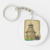 Land Barn House Sleutelhanger (Voorkant)