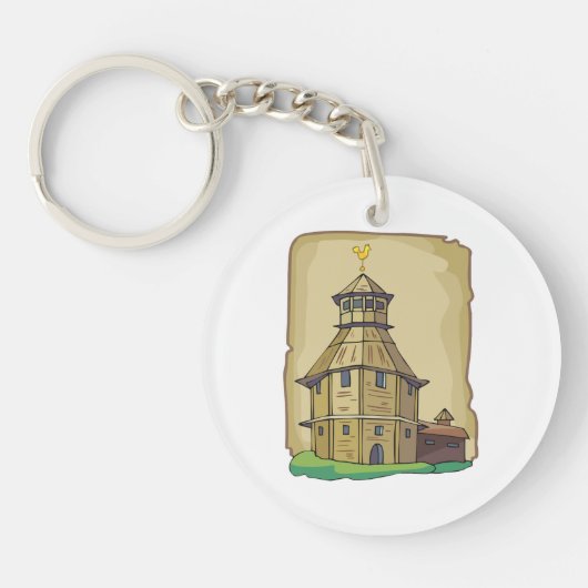 Land Barn House Sleutelhanger (Voorkant)