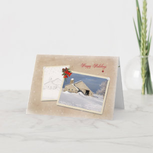 Land Barn Prettige feestdagen Kaart