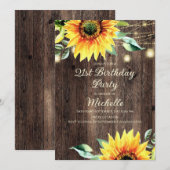 Land Barn String Lights 21st Birthday Kaart (Voorkant / Achterkant)