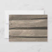 Land Barn Wood en Flowers Wedding RSVP (Achterkant)