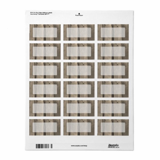 Land Barn Wood Etiket (Full Sheet)