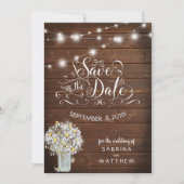 Land Barn Wood Mason Jar Daisy BarefootBride™ (Voorkant)