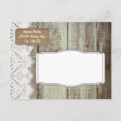 Land Barn Wood Rustic Save the Date Briefkaarten (Achterkant)