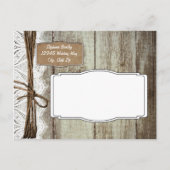 Land Barn Wood Rustic Save the Date Briefkaarten (Achterkant)