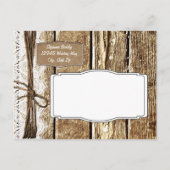 Land Barn Wood Rustic Save the Date Briefkaarten (Achterkant)