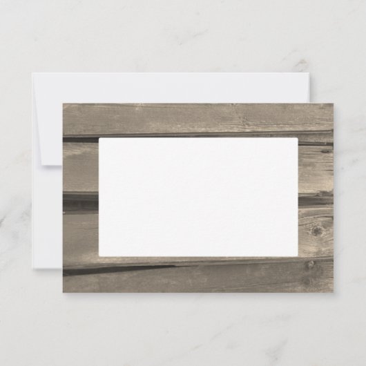 Land Barn Wood Weddenschap Notitiekaartje (Achterkant)