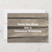 Land Barn Wood Weddenschap Save the Date (Voorkant)