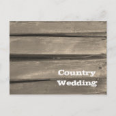 Land Barn Wood Weddenschap Save the Date Aankondigingskaart (Voorkant)