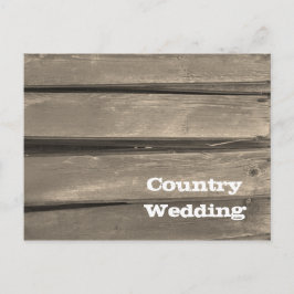 Land Barn Wood Weddenschap Save the Date Aankondigingskaart