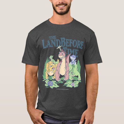 Land Beforeime Pastel Dinosaur Friends retro T-shirt (Voorkant)
