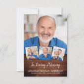 Land Begrafenis 4 Foto Sympathie Gebed Kaart (Voorkant)