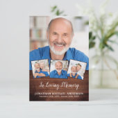 Land Begrafenis 4 Foto Sympathie Gebed Kaart (Staand voorkant)